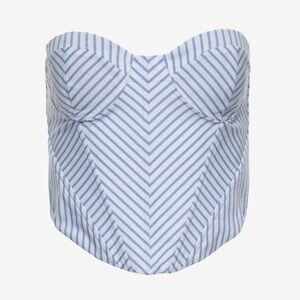 SER.O.YA Melanie Corset Top Light Blue Stripe